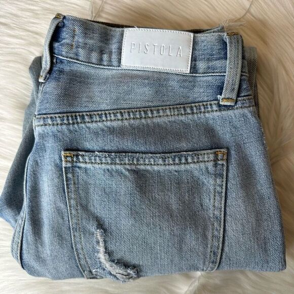 Pistola Cassie Crop Distressed High Rise Jeans Size 27 - Picture 12 of 12